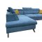 Gala Sectional Sofa in Blue Fabric by ESF w/Bed & Storage