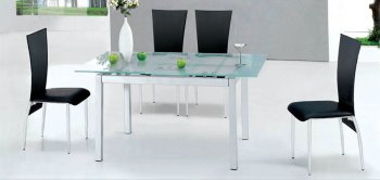 Contemporary Glass Top Dinette Set [AEDS-234DT - B234CH]