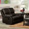 1415 Reclining Sofa in Dark Brown Half Leather by ESF w/Options