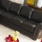 Black or Burgundy Bonded Leather Classic Sectional Sofa
