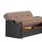 Soho Sofa Bed in Brown Chenille Fabric by Rain w/Optional Items