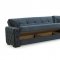 FD510 Sectional Sofa Sleeper in Gray Fabric by FDF