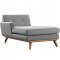 Engage Sectional Sofa in Expectation Gray Fabric by Modway
