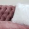 Mia Sofa & Loveseat Set in Pink Fabric