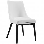 Viscount Dining Chair Set of 2 in White Vinyl by Modway