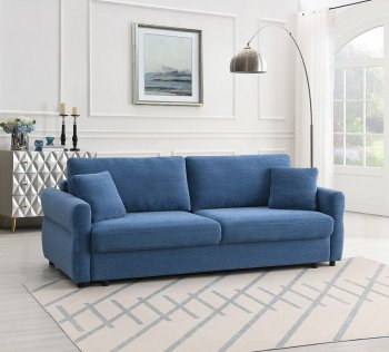 Haran Sleeper Sofa LV03120 in Blue Fabric by Acme [AMSB-LV03120 Haran]