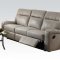 Valery Motion Sofa Gray Bonded Leather Match by Acme w/Options