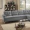 Barrington Sectional Sofa 8378 in Gray PU by Homelegance