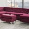 Jaszira Sectional Sofa 6Pc 57330 in Burgundy Velvet by Acme