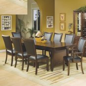 Rich Merlot Finish Transitional Dining Table w/Optional Items