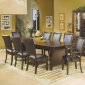 Rich Merlot Finish Transitional Dining Table w/Optional Items