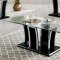Staten 3Pc Coffee & End Table Set CM4372BK in Black & Chrome