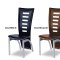 Set of 4 Black or Camel Leathermatch Dining Chairs