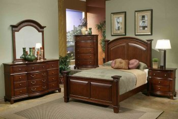 Brown Finish Transitional 6Pc Bedroom Set w/Options [GYBS-G7200]