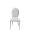 ZZ Dining Table by ESF w/Glass Top & Optional 110 White Chairs