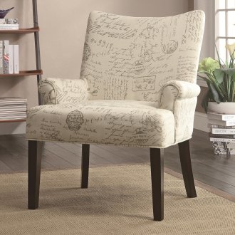 902149 Accent Chair Set of 2 in Linen-Like Fabric by Coaster