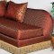 Chocolate Fabric Contemporary 2Pc Sofa & Chaise Set