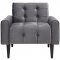 Delve Sofa in Gray Velvet Fabric by Modway w/Options