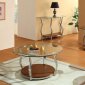 Glass Modern Coffee Table w/Chrome Legs & Bottom Shelf