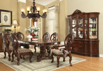 Rovledo Dining Room 7Pc Set 60800 in Cherry by Acme w/Options [AMDS-60800 Rovledo]