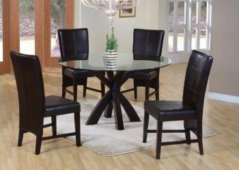 Dark Cappuccino Finish Dinette Table w/Optional Chairs [CRDS-101071]