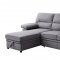 Nazli Sectional Sofa 55525 in Gray Fabric by Acme