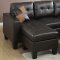F6927 Sectional Sofa in Espresso Bonded Leather by Boss