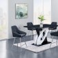 D964BT Dining Table in Black & White by Global w/Optional Stools