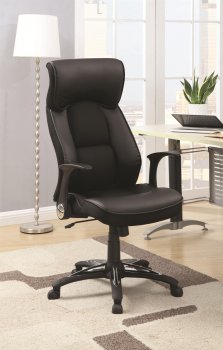 800047 Office Chair in Black Vinyl by Coaster [CROC-800047]