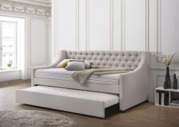 Lianna Daybed 39395 in Fog Fabric by Acme w/Trundle [AMB-39395 Lianna]