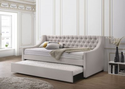 Lianna Daybed 39395 in Fog Fabric by Acme w/Trundle
