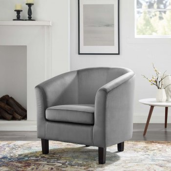 Prospect Accent Chair Set of 2 in Light Gray Velvet by Modway [MWAC-4137 Prospect Light Gray]