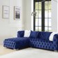 Syxtyx Sectional Sofa LV00333 in Blue Velvet by Acme