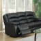 G943 Motion Sofa & Loveseat in Black Bonded Leather by Glory