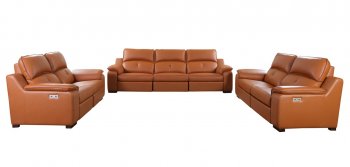 Thompson Power Motion Sofa in Adobe Leather by Beverly Hills [BHS-Thompson Adobe]