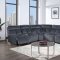 U8088 Modular Power Motion Sectional Sofa in Granite by Global