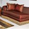 Chocolate Fabric Contemporary 2Pc Sofa & Chaise Set