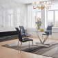 ZZ Dining Table by ESF w/Glass Top & Optional 365 Chairs