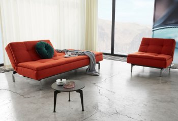 Dublexo Sofa Bed in Paprika w/Stainless Steel Legs by Innovation [INSB-Dublexo-SS-506]