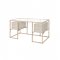 Huyana Desk 92945 in Clear Glass & Gold by Acme