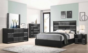 Blacktoft 5Pc Bedroom Set 207101 in Black by Coaster w/Options [CRBS-207101-Blacktoft]