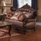Aroma Traditional Fabric Sofa & Loveseat Set in Brown