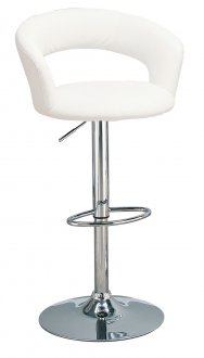 120347 Adjustable Bar Stool Set of 2 in White by Coaster