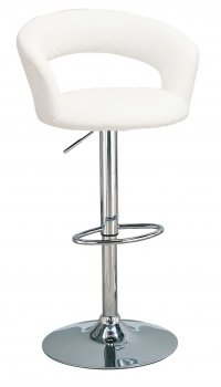 120347 Adjustable Bar Stool Set of 2 in White by Coaster [CRBA-120347]