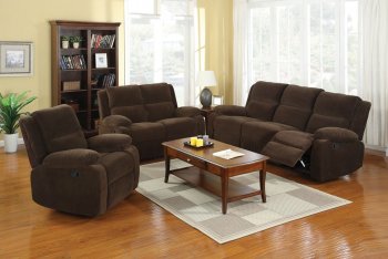 Haven Reclining Sofa CM6554 in Dark Brown Fabric w/Options [FAS-CM6554 Haven]