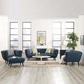 Bestow Sofa in Blue Fabric by Modway w/Options