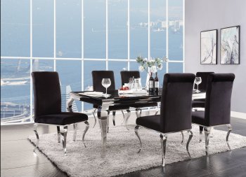 Fabiola 62070 Dining Table in Stainless Steel by Acme w/Options [AMDS-62070-Fabiola]