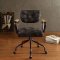 Hallie Office Chair 92411 Vintage Black Top Grain Leather - Acme