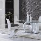 D9002DT Dining Room Set 5Pc by Global w/White Side Chairs