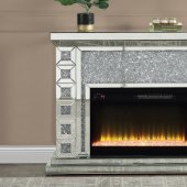 Noralie Electric Fireplace AC00507 in Mirrored by Acme